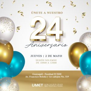 Invitación Sesión Solemne 24 Años UMET