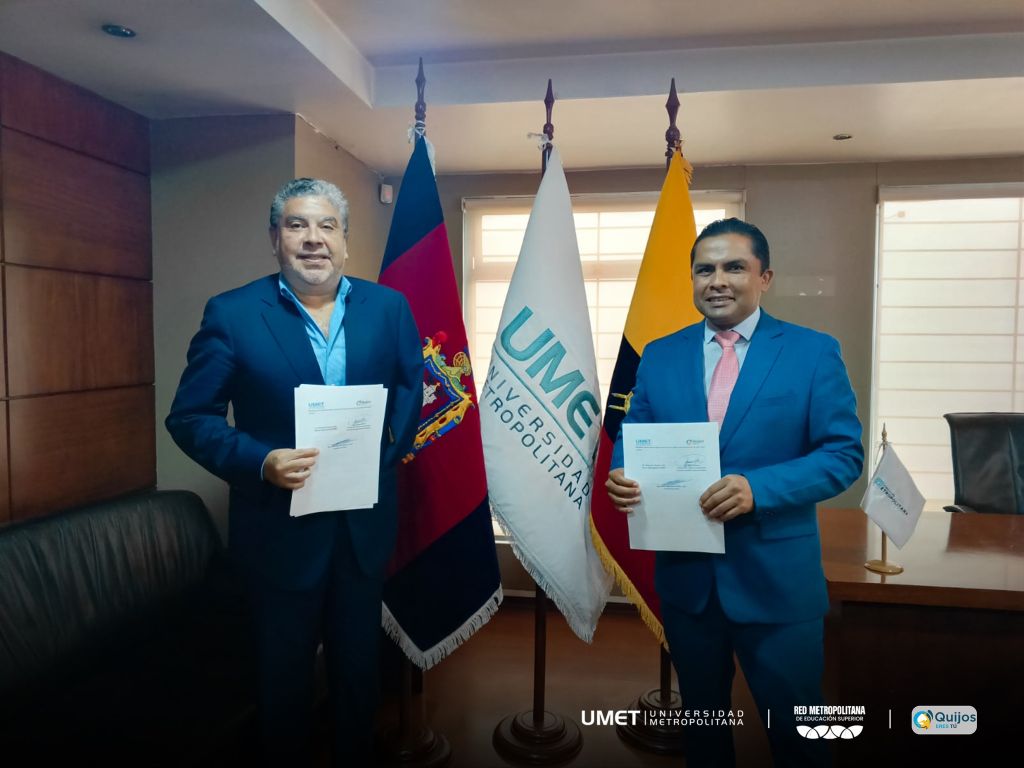 Firma de convenio Interinstitucional entre el GAD Municipal de Quijos y la Universidad Metropolitana