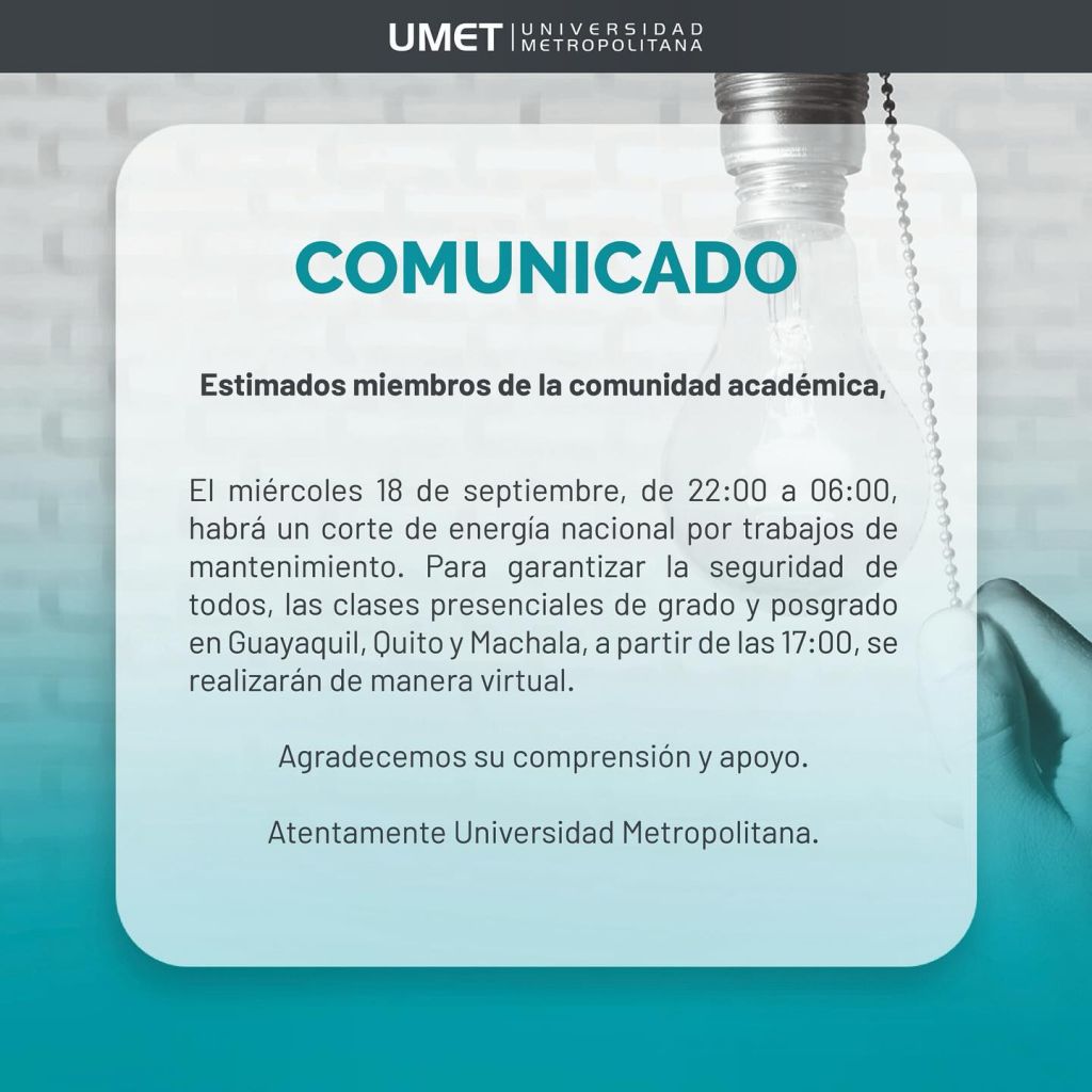 Apreciada comunidad universitaria