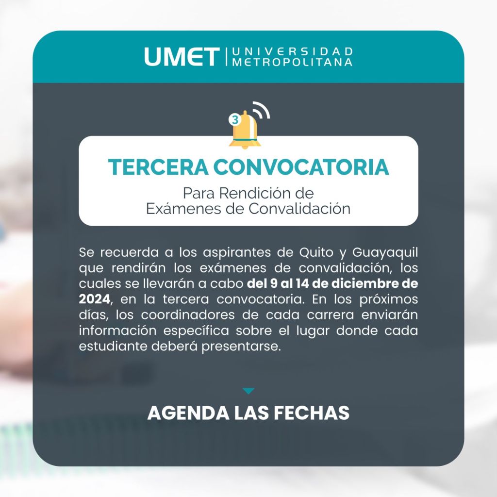 Exámenes de Convalidación  - Tercera Convocatoria