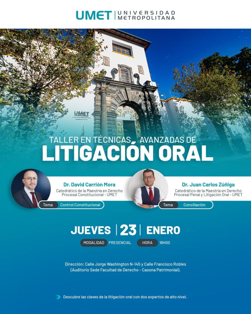 Taller en Técnicas Avanzadas de Litigación Oral