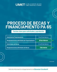 ¡Proceso de Becas y Financiamiento PA 65!