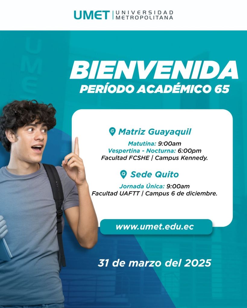 ¡Comienza tu viaje académico con la UMET!