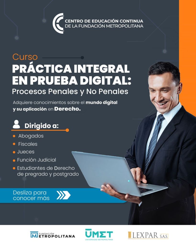 Curso Práctica Integral en Prueba Digital: Procesos Penales y No Penales