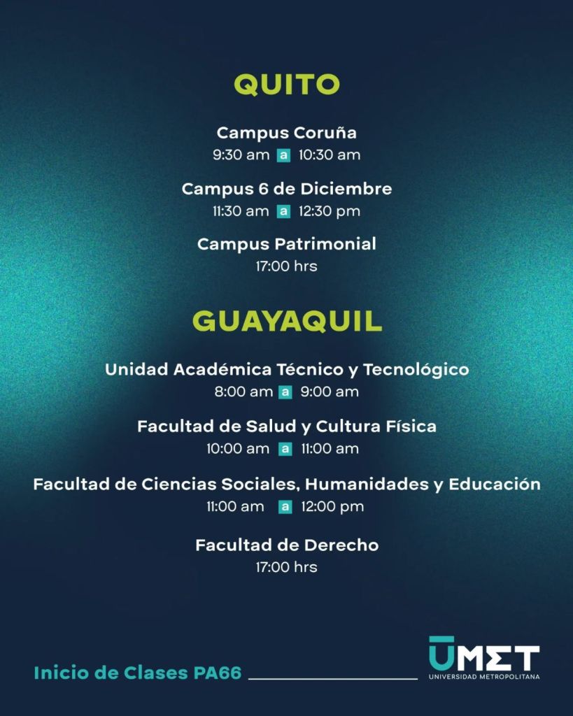 inicio clases pa66 umet 2