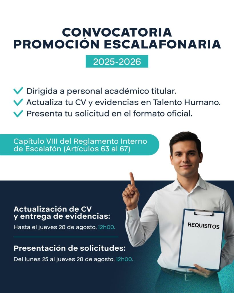 Convoca a participar en el proceso de promoción escalafonaria