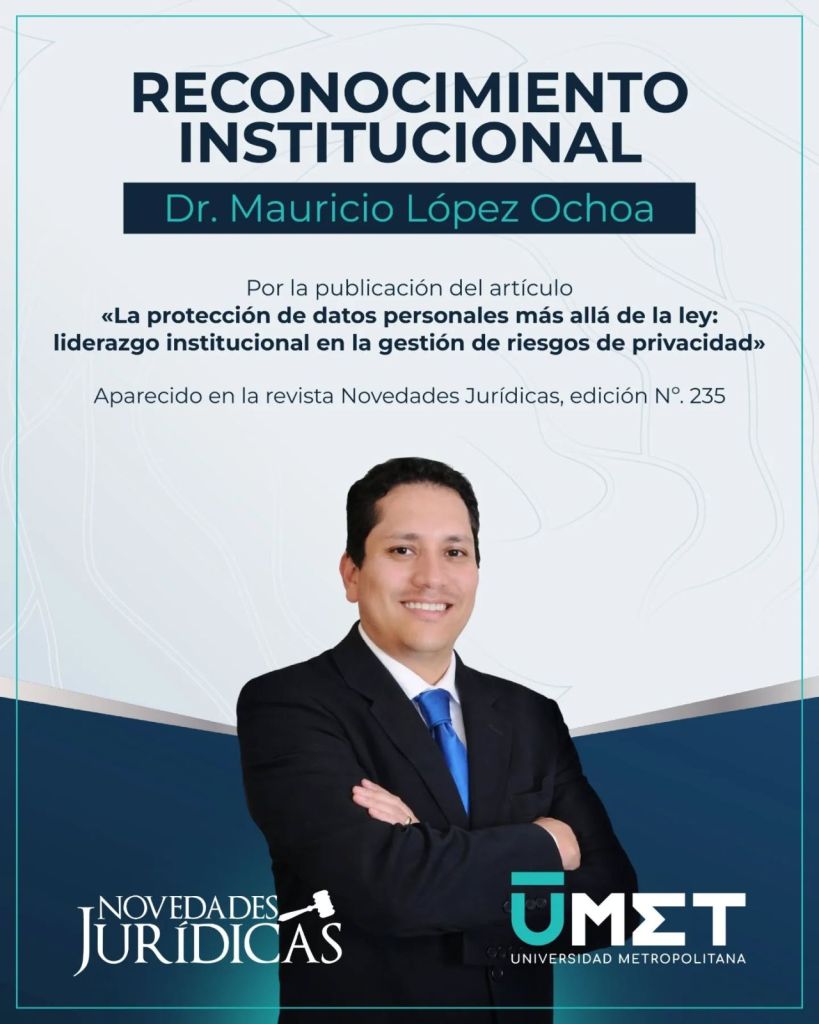 Reconocimiento Institucional al Dr. Mauricio López Ochoa