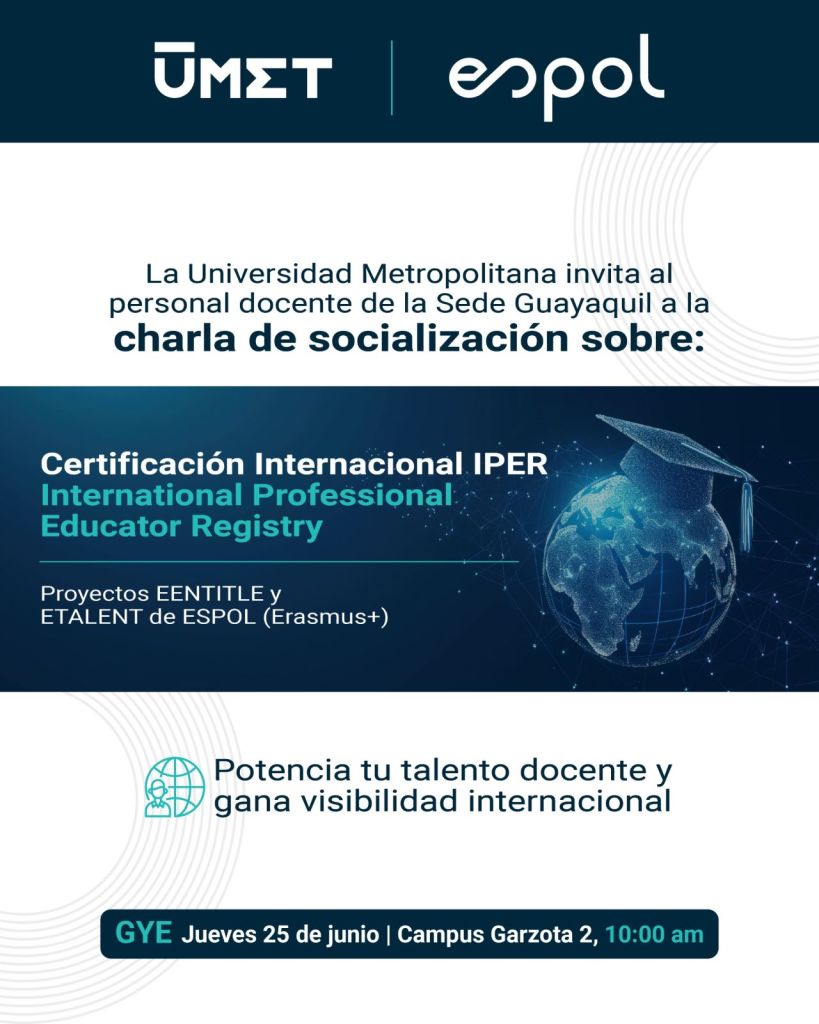 Charla de socialización sobre la certificación internacional IPER – International Professional Educator Registry